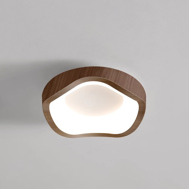 Plafonnier LED PE en fer ondulé japonais traditionnel pour salon 