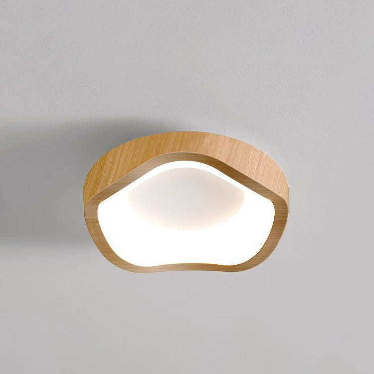Plafonnier LED PE en fer ondulé japonais traditionnel pour salon 