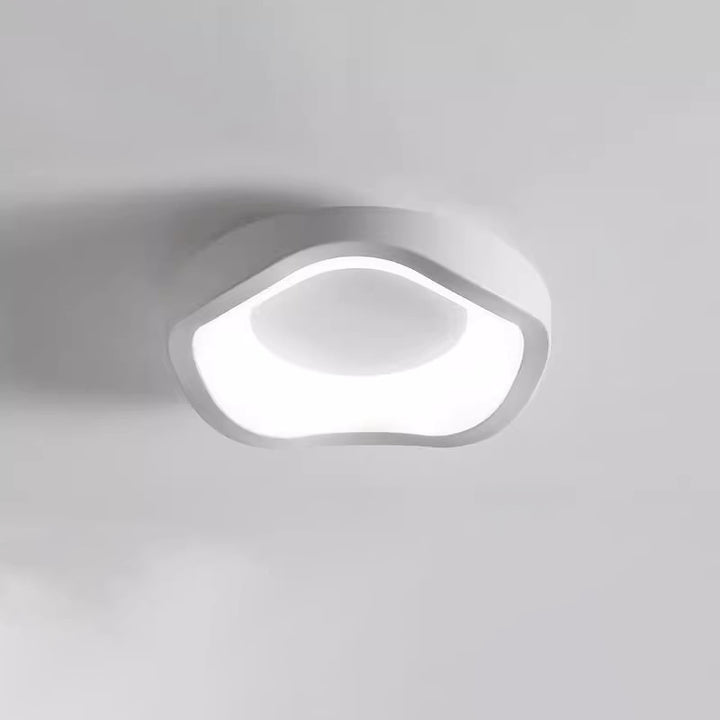 Plafonnier LED PE en fer ondulé japonais traditionnel pour salon 