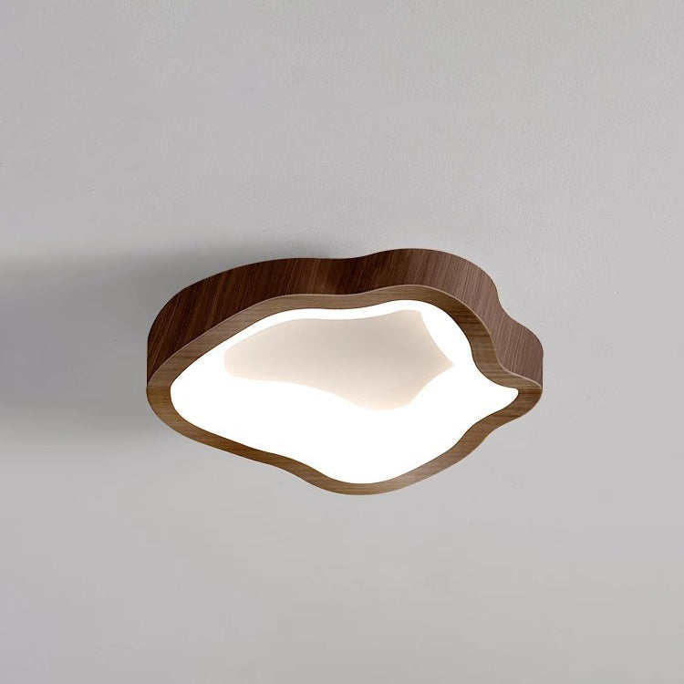 Plafonnier LED PE en fer ondulé japonais traditionnel pour salon 