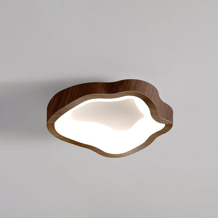 Plafonnier LED PE en fer ondulé japonais traditionnel pour salon 