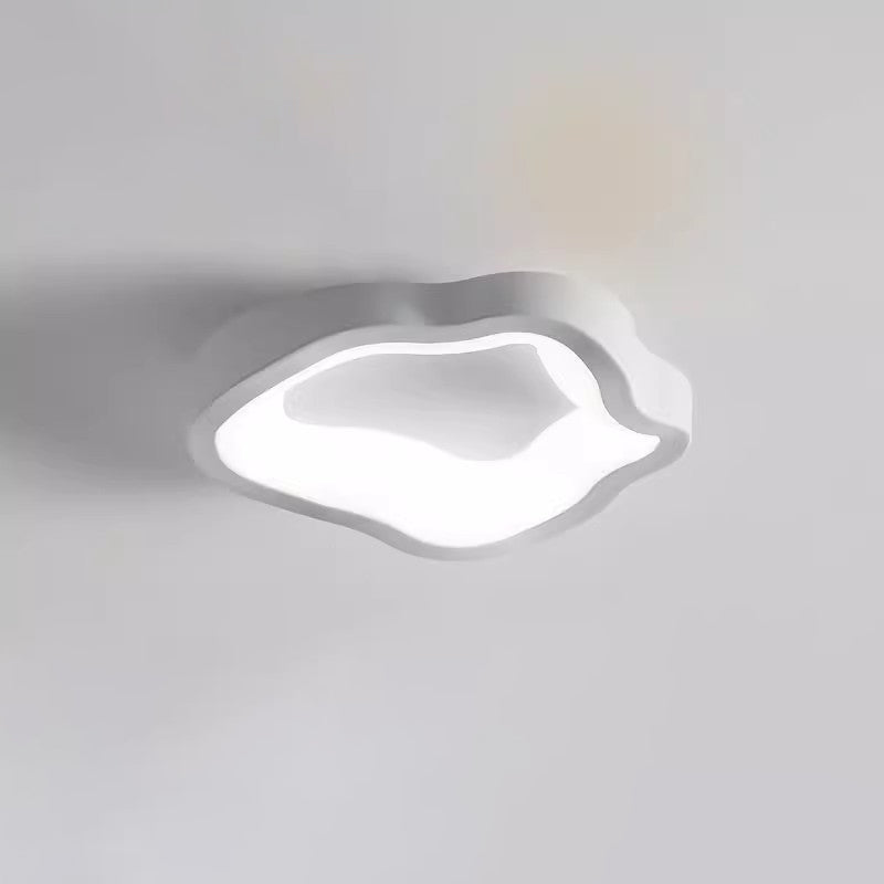 Plafonnier LED PE en fer ondulé japonais traditionnel pour salon 