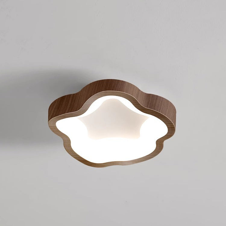 Plafonnier LED PE en fer ondulé japonais traditionnel pour salon 