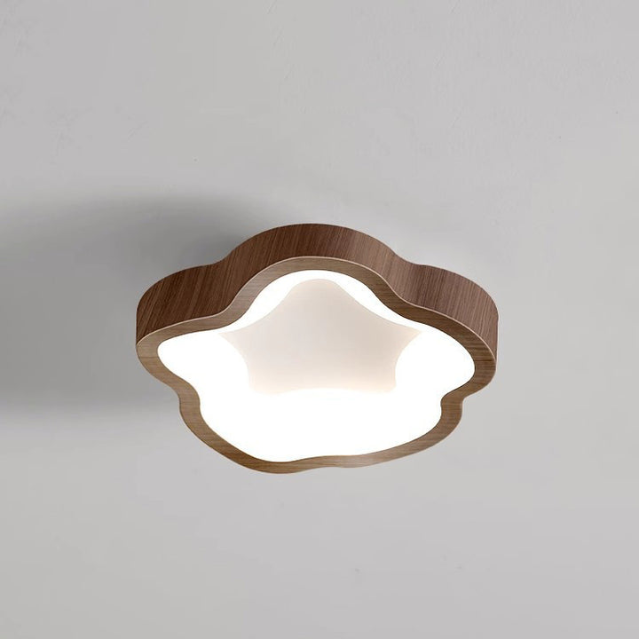 Plafonnier LED PE en fer ondulé japonais traditionnel pour salon 