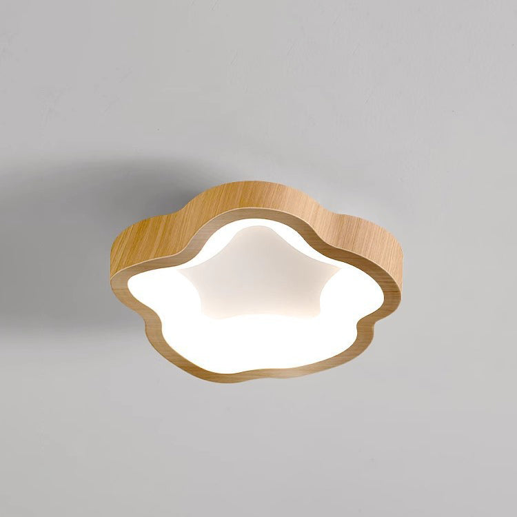 Plafonnier LED PE en fer ondulé japonais traditionnel pour salon 