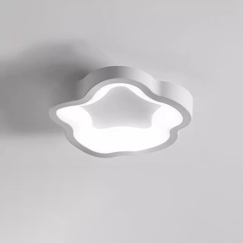 Plafonnier LED PE en fer ondulé japonais traditionnel pour salon 