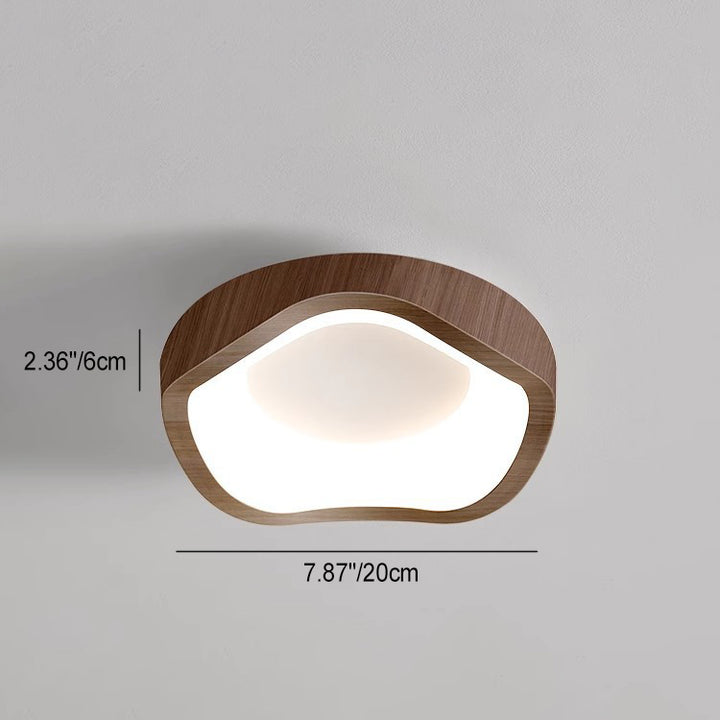 Plafonnier LED PE en fer ondulé japonais traditionnel pour salon 
