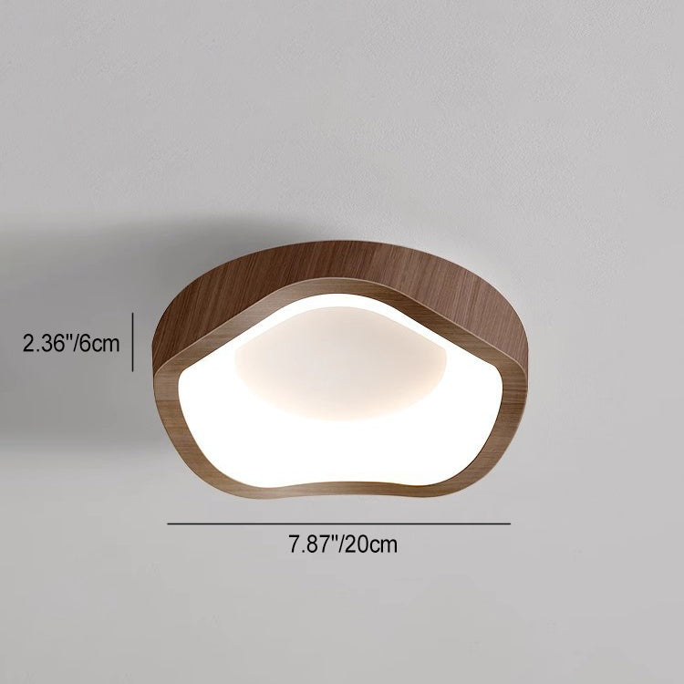 Plafonnier LED PE en fer ondulé japonais traditionnel pour salon 