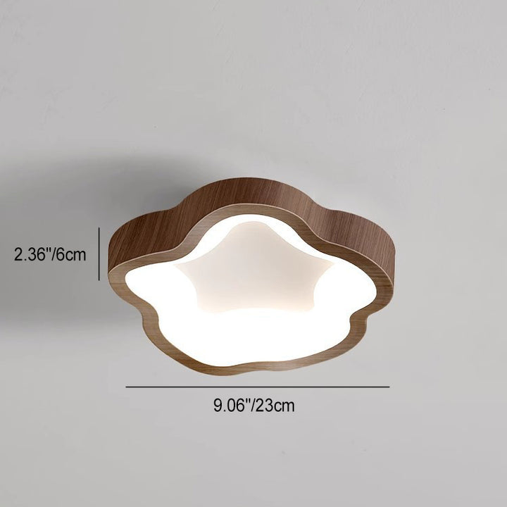 Plafonnier LED PE en fer ondulé japonais traditionnel pour salon 