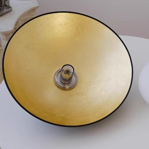 Traditionelle französische Kuppel-Hardware-Glaskugel-Schirm 1-Licht-Halbeinbau-Deckenleuchte für das Wohnzimmer 