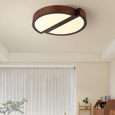Plafonnier LED carré en bois et fer géométrique minimaliste moderne pour salon 