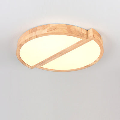 Plafonnier LED carré en bois et fer géométrique minimaliste moderne pour salon 