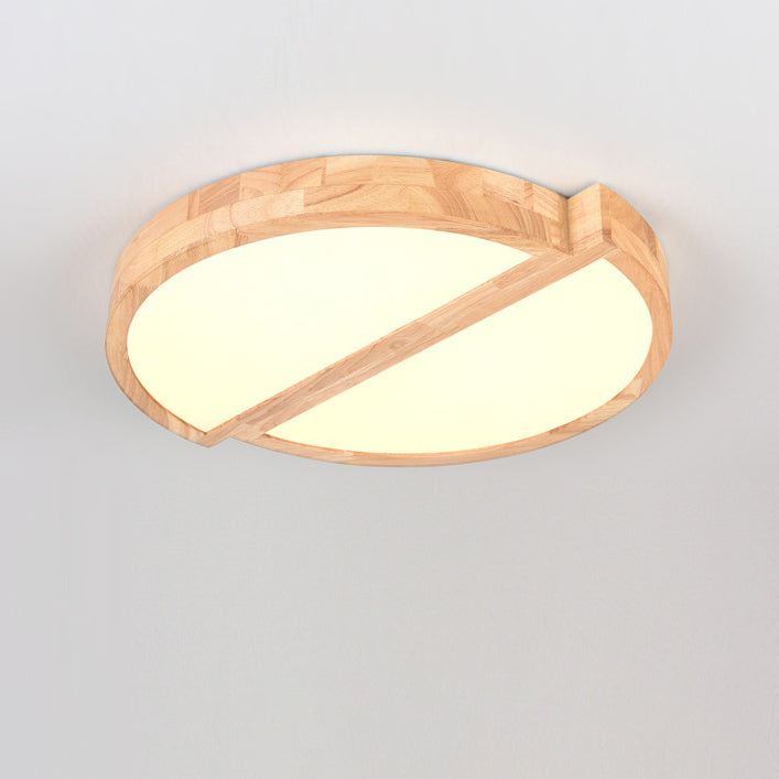 Plafonnier LED carré en bois et fer géométrique minimaliste moderne pour salon 
