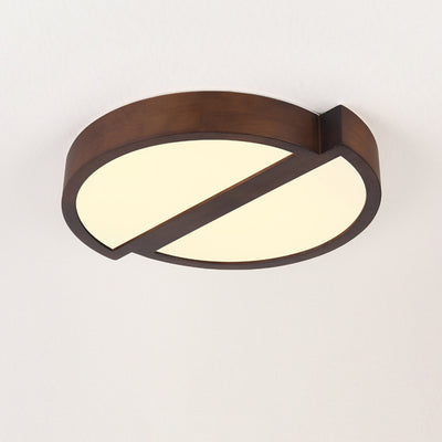 Plafonnier LED carré en bois et fer géométrique minimaliste moderne pour salon 