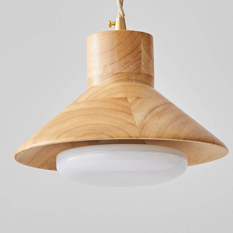 Applique murale 1 lumière en bois traditionnel japonais à grain effilé pour chambre 