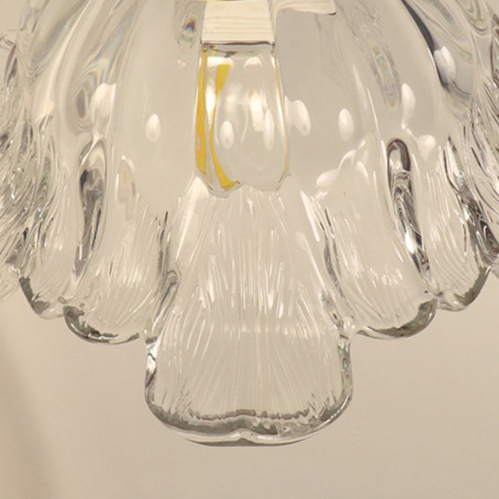 Applique murale moderne en laiton de luxe avec abat-jour en verre fleur 1 lumière pour chambre 