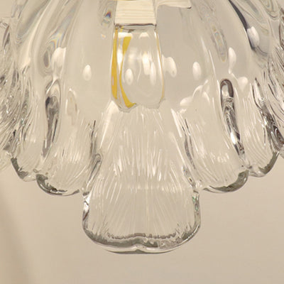 Applique murale moderne en laiton de luxe avec abat-jour en verre fleur 1 lumière pour chambre 