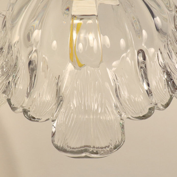Applique murale moderne en laiton de luxe avec abat-jour en verre fleur 1 lumière pour chambre 