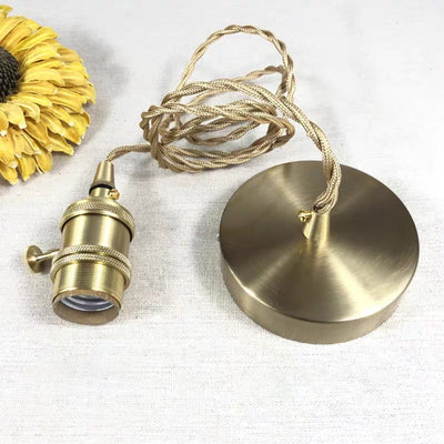 Lustre suspendu rond en céramique imprimée glacée en laiton antique français traditionnel à 1 lumière pour salon 