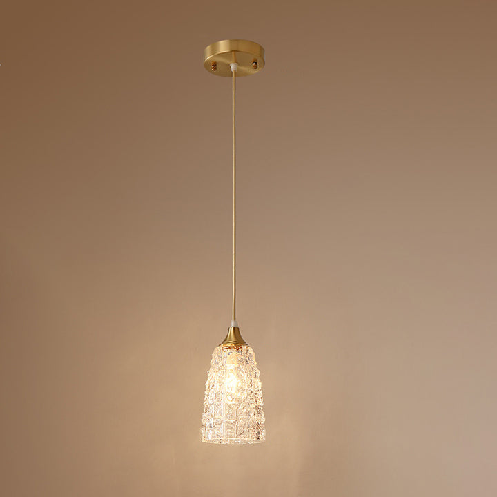 Abat-jour en verre à carreaux en laiton contemporain de luxe 1 lumière pour salon 