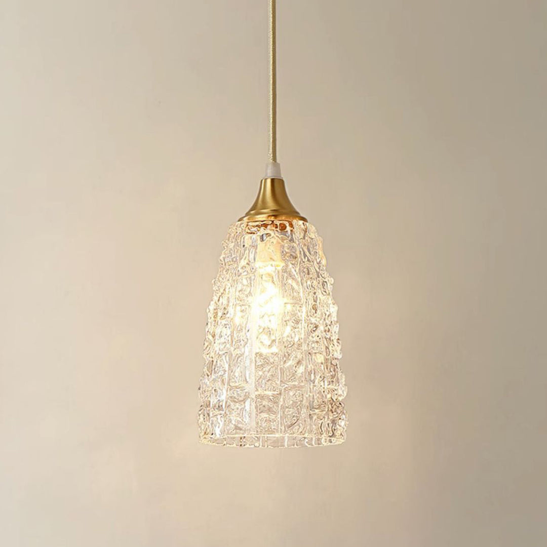 Abat-jour en verre à carreaux en laiton contemporain de luxe 1 lumière pour salon 