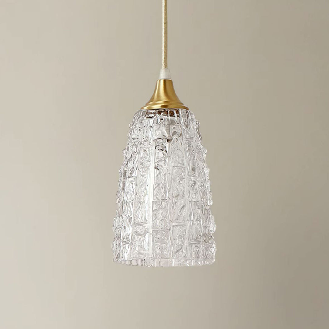 Abat-jour en verre à carreaux en laiton contemporain de luxe 1 lumière pour salon 