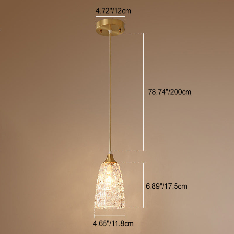 Abat-jour en verre à carreaux en laiton contemporain de luxe 1 lumière pour salon 