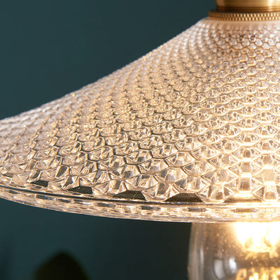 Suspension lumineuse traditionnelle japonaise en bois massif avec abat-jour en verre rond 1 lumière pour chambre à coucher 
