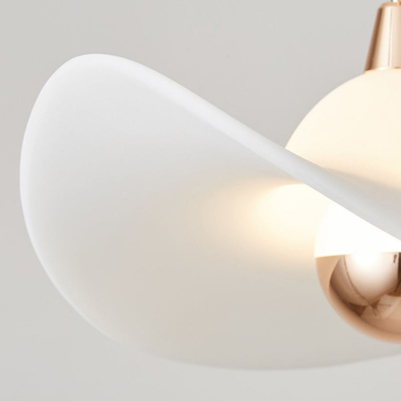 Lámpara colgante LED con pantalla de sombrero de paja de resina de aluminio nórdico contemporáneo para dormitorio 