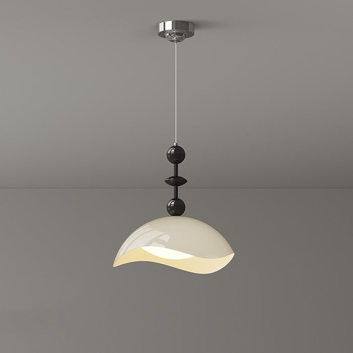 Zeitgenössische skandinavische Pendelleuchte aus Eisen-Eierschalen-PE-Schatten-LED für Schlafzimmer 