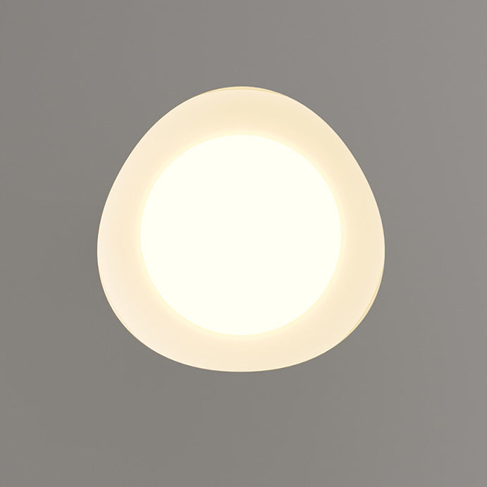 Zeitgenössische skandinavische Pendelleuchte aus Eisen-Eierschalen-PE-Schatten-LED für Schlafzimmer 
