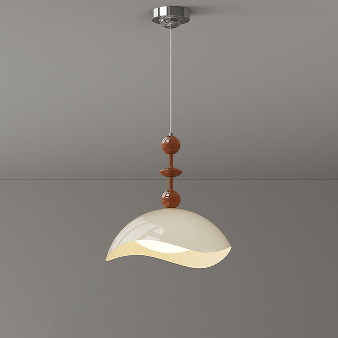 Zeitgenössische skandinavische Pendelleuchte aus Eisen-Eierschalen-PE-Schatten-LED für Schlafzimmer 