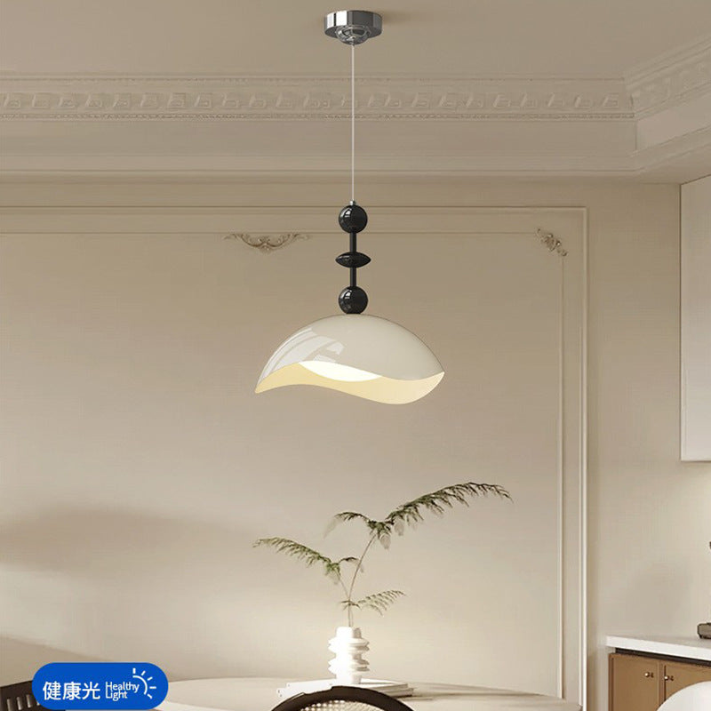 Zeitgenössische skandinavische Pendelleuchte aus Eisen-Eierschalen-PE-Schatten-LED für Schlafzimmer 