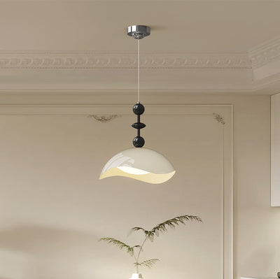 Zeitgenössische skandinavische Pendelleuchte aus Eisen-Eierschalen-PE-Schatten-LED für Schlafzimmer 