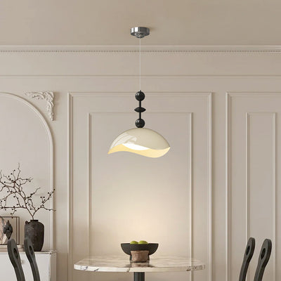 Zeitgenössische skandinavische Pendelleuchte aus Eisen-Eierschalen-PE-Schatten-LED für Schlafzimmer 