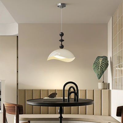 Zeitgenössische skandinavische Pendelleuchte aus Eisen-Eierschalen-PE-Schatten-LED für Schlafzimmer 