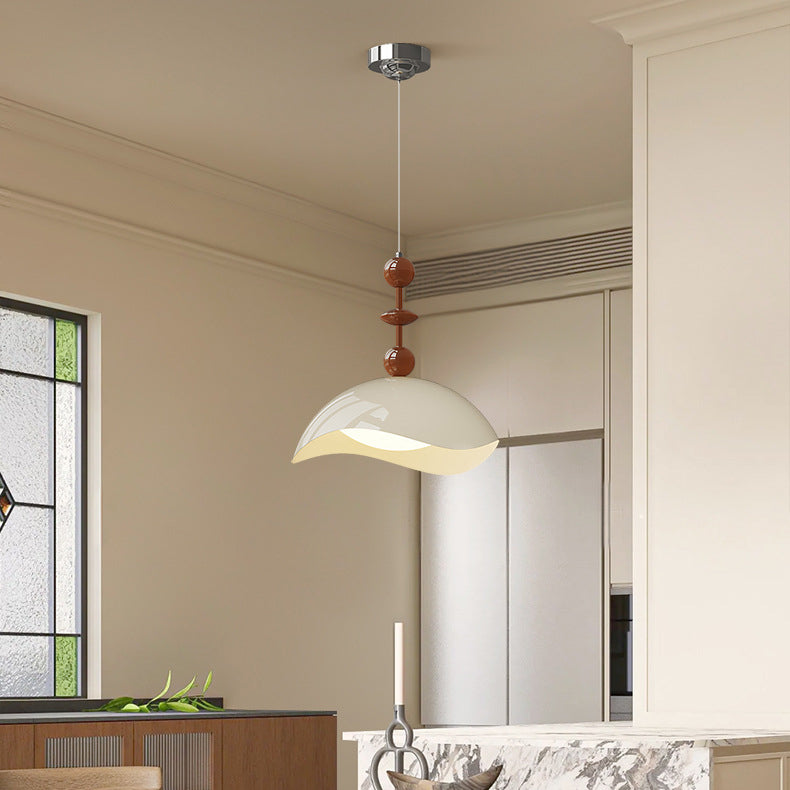 Zeitgenössische skandinavische Pendelleuchte aus Eisen-Eierschalen-PE-Schatten-LED für Schlafzimmer 