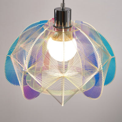 Contemporary Creative Pumpkin Acrylic Shade 1-Light Pendant Light For Living Room