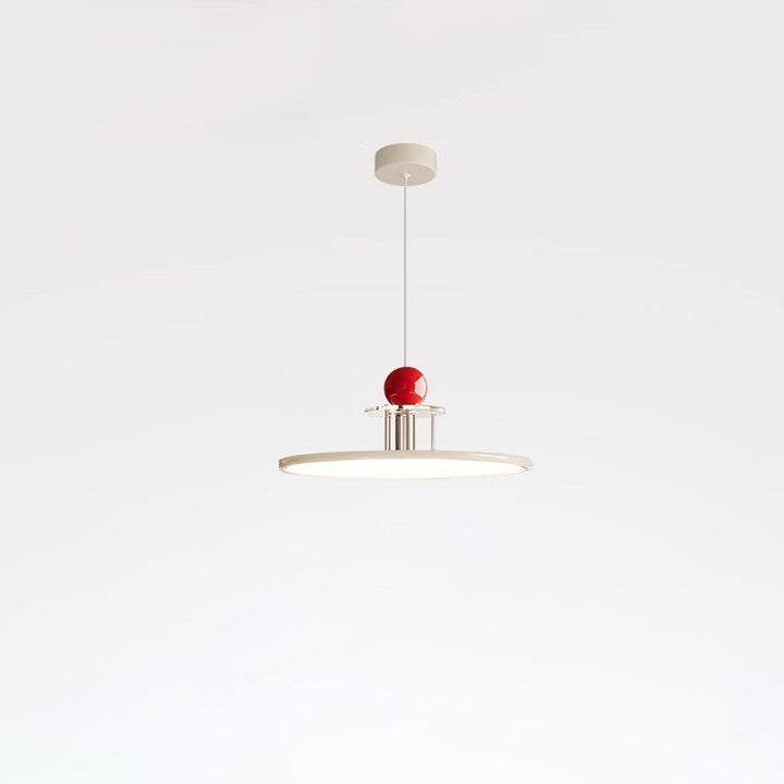 Contemporary Scandinavian Aluminum Iron Geometric Circle LED Pendant Light For Bedroom