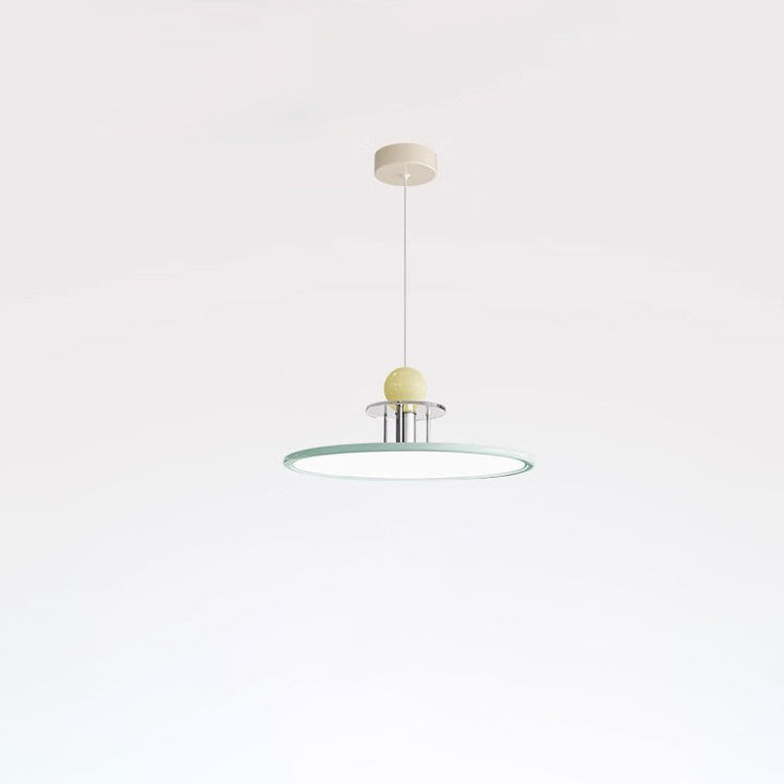 Contemporary Scandinavian Aluminum Iron Geometric Circle LED Pendant Light For Bedroom