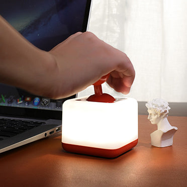 Contemporary Simplicity ABS Rocker Square LED Night Light Table Lamp For Bedroom