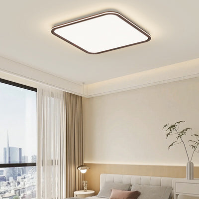 Plafonnier LED carré en aluminium acrylique géométrique minimaliste moderne pour salon 