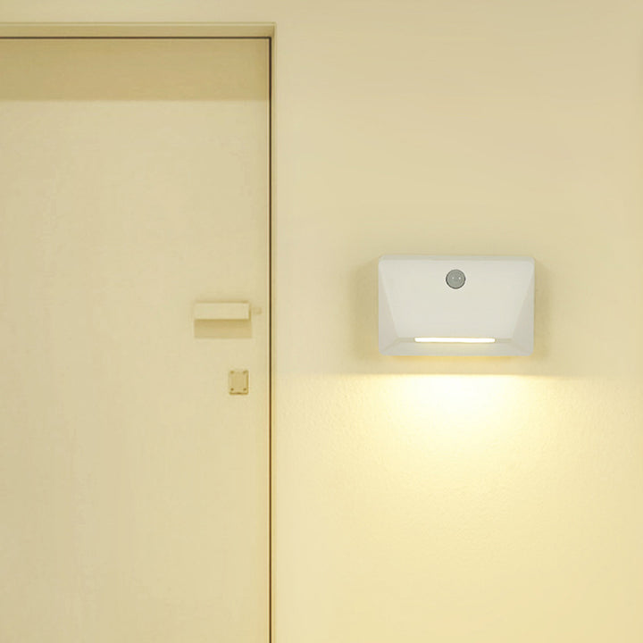 Lampe murale LED magnétique rectangulaire en ABS avec capteur humain minimaliste moderne pour salon 
