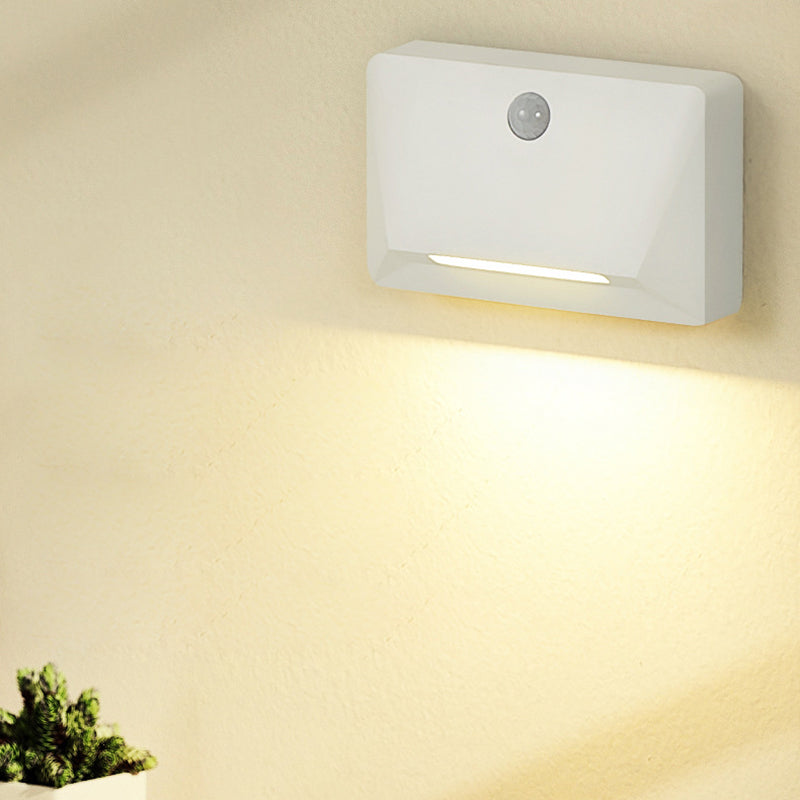 Lampe murale LED magnétique rectangulaire en ABS avec capteur humain minimaliste moderne pour salon 