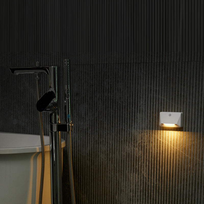 Lampe murale LED magnétique rectangulaire en ABS avec capteur humain minimaliste moderne pour salon 