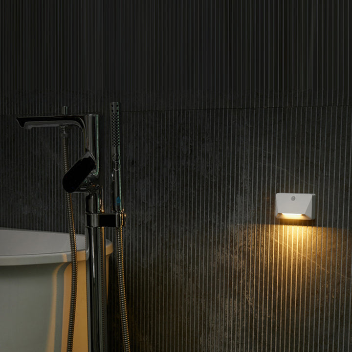 Lampe murale LED magnétique rectangulaire en ABS avec capteur humain minimaliste moderne pour salon 