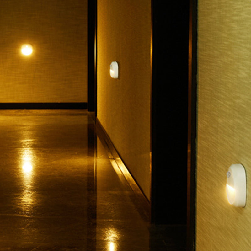 Modern Minimalist ABS Square Magnetic LED USB Human Sensor Night Light Wall Sconce Lamp For Bedroom