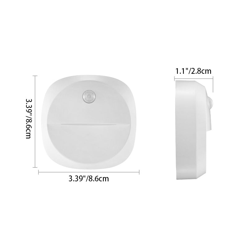 Lampe murale moderne minimaliste en ABS carré avec LED magnétique USB à capteur humain pour chambre à coucher 