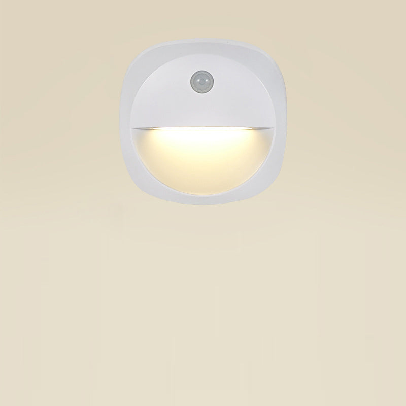 Modern Minimalist ABS Square Magnetic LED USB Human Sensor Night Light Wall Sconce Lamp For Bedroom