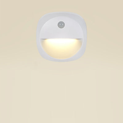 Modern Minimalist ABS Square Magnetic LED USB Human Sensor Night Light Wall Sconce Lamp For Bedroom